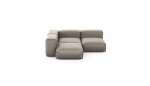 Three Module Corner Sofa - Velvet - Stone - 199CM X 199CM