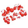 35PCS Snap On Round Fishing Bobbers Plastic Floats