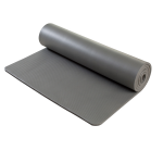 Trojan Deluxe Yoga Mat 10MM Non Slip Surface For Yoga And Pilates Grey