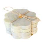 Grey Scalloped Marble Coasters Set Of 4