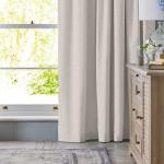 Leaf Lined Taped Curtain Stone - Longer Length 270CM W X 250CM L