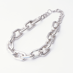Chunky Silver Chain Necklace - Silver