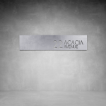 House Number D22 - 600 X 150 Matt White Warm White