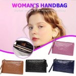 Women's Pu Clutch Wallet Fashionable Envelope Purse Casual Solid Color Handbag With Zipper Versatile Phone Bag