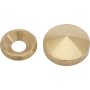 Screw Caps Round Head Shape Polished Brass 20MM 4PC Standers