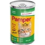 Pamper Lamb Flavoured Cuts In Gravy Cat Food Can 385GR