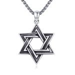 Dotbj 925 Sterling Silver Star Of David Jewish Necklace For Men Women With Stainless Steel Chain 22"+2