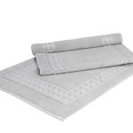 Terry Lustre 1000 Range 1070GSM Bath Mats - White And Stone - Bath Mat 60CM X 85CM White