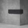 House Number & Mailbox D03 - 300H X 300D X 1000W / Matt Black / No