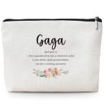 Motermate Gaga Gifts Makeup Bag Gaga Gifts For Christmas From Grandkids Cosmetic Bag For Women Best Grandma Gift From Granddaugh