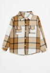 PoP Candy Tartan Overshirt- Brown & Ecru