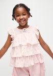 PoP Candy Tiered Top - Pink & White