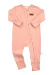 Peach Interlock Cotton Onesie