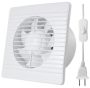 6 Inch Exhaust Fan Wall Mount Small Ventilation Fan With Switch White