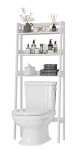 Utex Over The Toilet Storage Shelf 3-TIER Over Toilet Bathroom Organizer Above Toilet Shelves Rack White