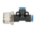 AirCraft Pu Hose Fitting Tee 6X6MM X 1 2"M