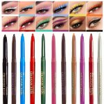 15-COLOR Eyeliner & Eyeshadow Set - Smooth Application For Dramatic & Natural Eye Looks Includes Matte And Shimmer Shades In Red
