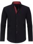 Men's Solid Color Lapel Collar Design Dress Shirts Long Sleeve Casual Button Down Shirt For Formal Occasions