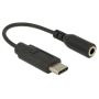 Delock USB Type-c Male To Stereo Jack Female 14CM