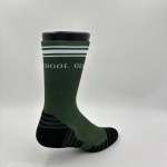 Heritage Stripe Crew Sock Forest Green - UK 8-12