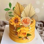 2PCS Bohemian Style Paper Leaves Cake Decor Inserts Birthday Party Cake Decor Supplies Cake Decor Supplies Baking Decor Supplies