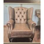 Wingback Kimberley Diamond Button Full Leather Cape Oxblood