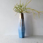 Poseidon Vase Large - Blue Multi & Bronze