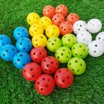10PCS 40MM Hollow Plastic Golf Training Balls - Golf Swing Practice Ball - Random Color