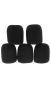 Black Microphone Covers - Pack Of 5 Foam Covers