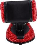 Rhinestone Car Phone Mount Holder Suction Cup Design Compatible With Smart