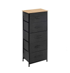 Jjp Tissa 5 Drawer High Chest Charcoal