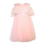 Girls Sparkly Peach Dress