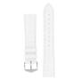 Duke Alligator Embossed Leather Watch Strap In White - 18MM / Silver