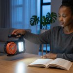Rechargeable Camping Light With Solar Charger And Fan