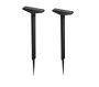 2 Piece - Solar Powered LED White Light For Home Ground - Black