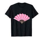 A Gorgeous Japanese Style Fan With A Gentle Pink Japanese Design T-Shirt