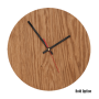 Quinn Wall Clock In Oak - 300MM Dia / Natural / Bold / Red Second Hand