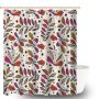 Waterproof Fabric Bath Curtain Stylish Foliage Print Fabric Shower Curtain