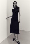 Draped Jersey Dress - Black
