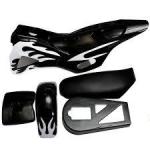 Dirt Bike Fairing Kit - Black White - Liya