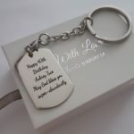 KR15B - Personalized Dog Tag Gift Keyring Stainless Steel