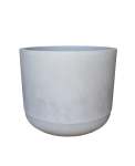 Match Cylinder Japi Planter With Saucer Click For Details - Small JCMC35 350MM Width X 290MM Height Burnt Cement