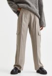 Straight Cargo Trousers - Beige