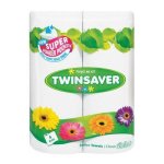 Twinsaver Roller Towel 2 Ply White 4 Pack