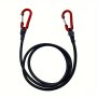 1PC Heavy-duty Bungee Cord With Red Carabiners 90CM/35.43IN Elastic Tie-down Rope 8MM Diameter Flexible & Durable For Kayaking Cycling Luggage Packing And Camping Accessories