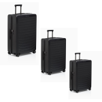 Porsche Luggage 3 Piece Set - Black - Ys Travel Bags