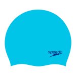 Speedo Plain Junior Moulded Silicone Swimcap Blue
