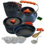 Owsom Compact Aluminium Camping Cookware Set 12 Piece