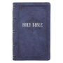 Kjv Holy Bible -   Giant Print With Thumb Indexed     Dark Blue     Large Print Leather / Fine Binding