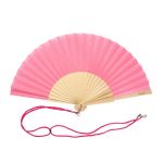 Colourful Handheld Fan - Wood & Textile